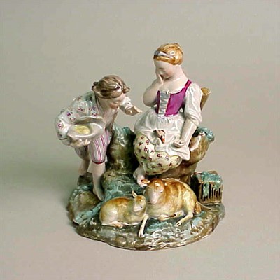 Lot 165 - Galle Pottery Figural Group Depicting a...