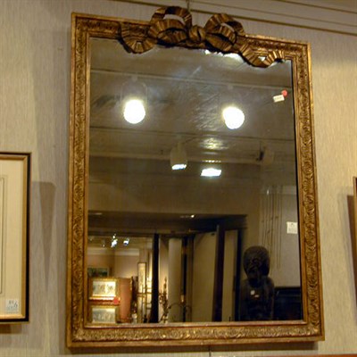 Lot 683 - Louis XVI Style Gilt Carved Wood Mirror
