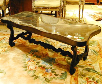Lot 155 - Italian Rococo Style Mirrored and Walnut Low...