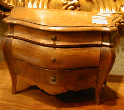 Lot 228 - Rococo Style Walnut Diminutive Commode