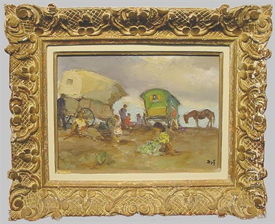 Lot 191 - Marcel Dyf French, 1899-1985 GYPSY WAGONS...