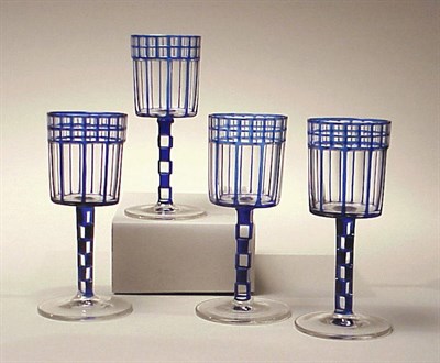 Lot 268 - Group of Four Austrian Glass Goblets...