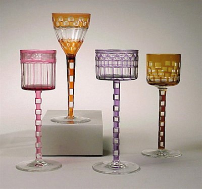 Lot 266 - Group of Four Austrian Glass Goblets...