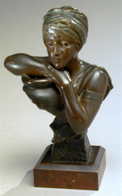 Lot 735 - Bronze Bust of a Woman Rebecca au Puits Her...
