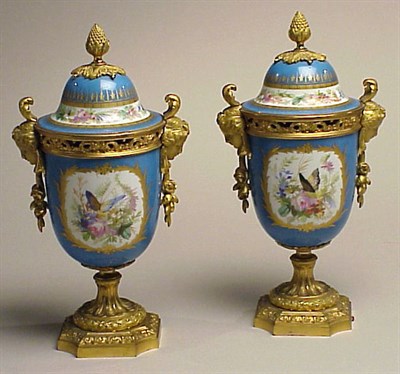Lot 528 - Pair of Louis XVI Style Gilt-Bronze Mounted...