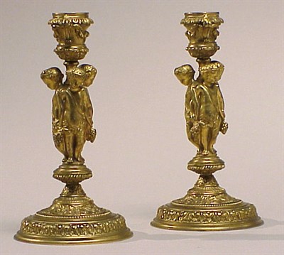 Lot 525 - Pair of Louis XVI Style Gilt-Bronze...
