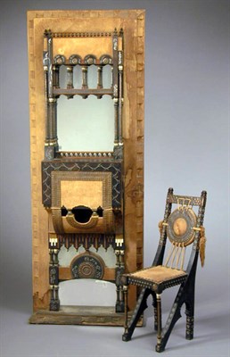 Lot 236 - Carlo Bugatti Desk and Chair en Suite With...
