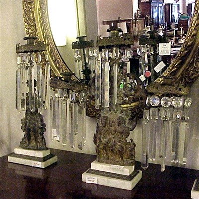 Lot 217 - Gilt-Bronze Three-Piece Girandole Set