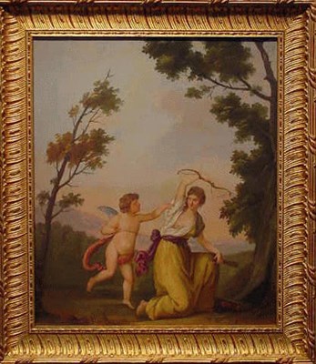 Lot 204 - Italian School 18th Century CUPID DISARMED Oil...