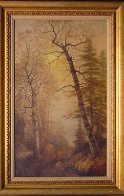 Lot 17 - Thomas Lochlan Smith 1835-1884 BIRCHES IN A...