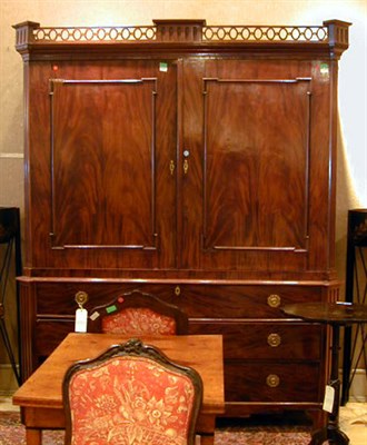 Lot 290 - Dutch Neoclassical Mahogany Cabinet