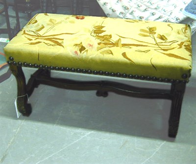 Lot 684 - Louis XIV Style Oak Bench With floral Aubusson...
