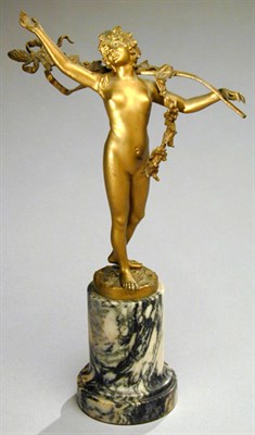 Lot 736 - Gilt-Bronze Sculpture of a Bacchante The...