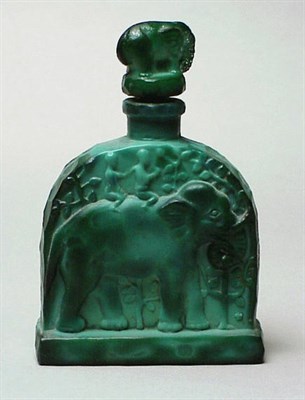 Lot 132 - Art Deco Molded Glass Perfume Of rounded...