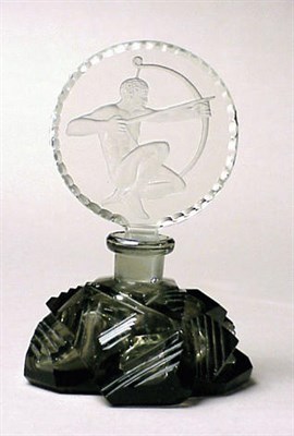 Lot 124 - Art Deco Molded Glass Perfume Tula The gray...