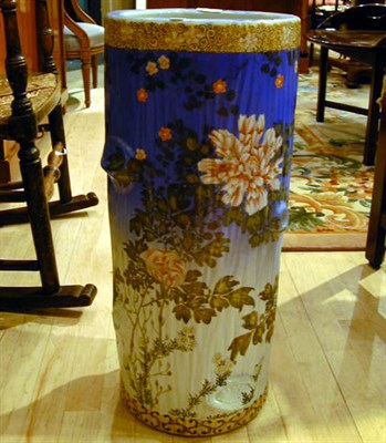 Lot 319 - Porcelain Umbrella Stand with Floral Decoration