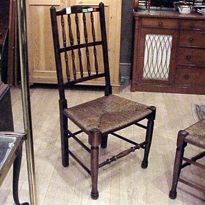 Lot 130 - Set of Eight Provincial Georgian Style Elm...