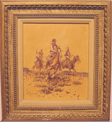 Lot 36 - John W. Hampton American, b. 1918 ROUND-UP...