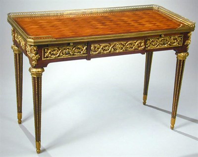 Lot 450 - Louis XVI Style Gilt-Bronze Mounted Mahogany...