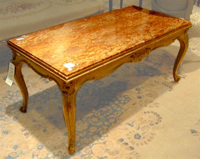 Lot 679 - Louis XV Style Painted Carved Wood Low Table...