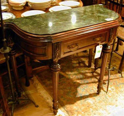 Lot 125 - Louis XVI Style Marble Top Mahogany Console