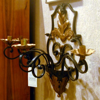 Lot 315 - Pair of Painted Metal Four-Light Sconces