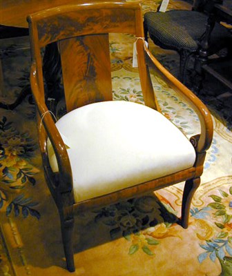 Lot 656 - Empire Style Mahogany Armchair