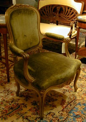 Lot 636 - Pair of Louis XVI Style Painted and Gilt...