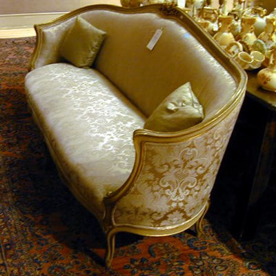 Lot 623 - Louis XV Style Painted and Gilt Carved Wood...