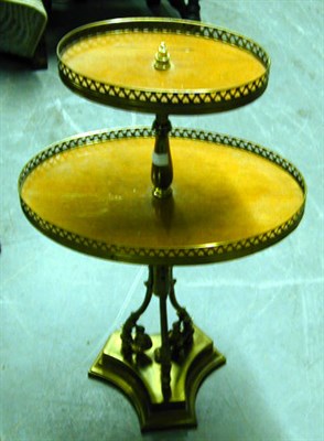 Lot 480 - Empire Style Mahogany and Gilt-Bronze Two-Tier...