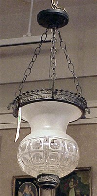 Lot 440 - Victorian Cut Glass Hanging Lantern
