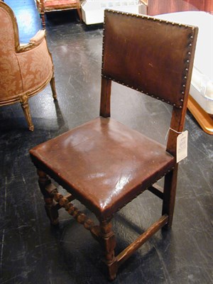 Lot 604 - Set of Six Renaissance Revival Oak Side Chairs...