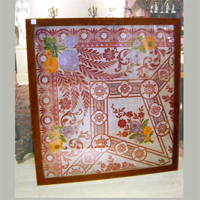 Lot 613 - Framed Floral Pattern Watercolor Height 56...