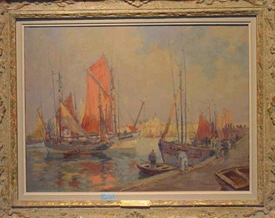Lot 41 - Robert Laroche 20th Century MARINE Signed...
