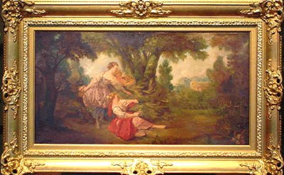 Lot 9 - Manner of Francois Boucher PASTORAL SCENES:...