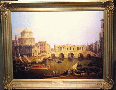 Lot 13 - After Canaletto 20th Century CAPPRICCIO OF...