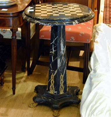 Lot 649 - Empire Style Marble Games Table