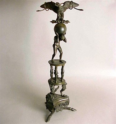 Lot 614 - Bronze Sculpture of Atlas With an eagle...