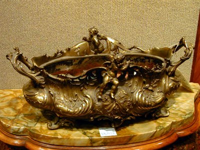 Lot 619 - Rococo Style Gilt-Metal Jardiniere Of oval...