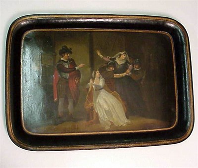 Lot 773 - Victorian Tole Tray Of rectangular form,...