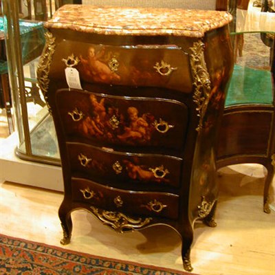 Lot 449 - Rococo Style Gilt-Bronze Mounted Mahogany...