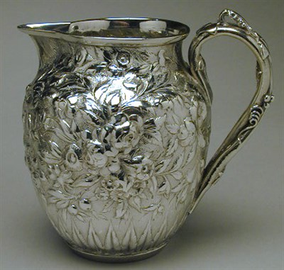 Lot 367 - S. Kirk & Sons Sterling Silver Pitcher Worked...