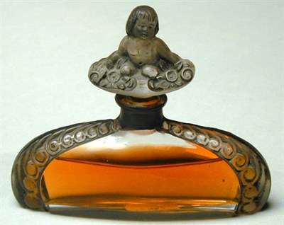 Lot 76 - Art Deco Molded Glass Perfume Circa 1920 Of...