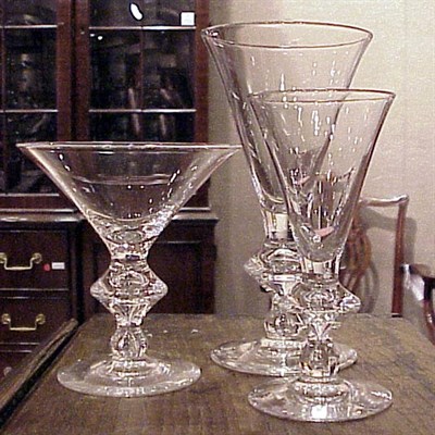 Lot 242 - Group of Steuben Glass Stemware Approximately...