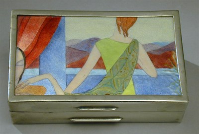 Lot 253 - Austrian Art Deco Enamel and Metal Box Of...