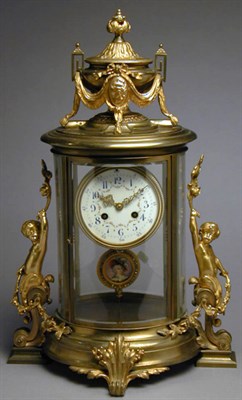 Lot 566 - Rococo Style Gilt-Bronze Mantel Clock The...
