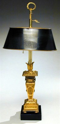 Lot 441 - Louis XVI Style Gilt-Bronze Lamp The standard...