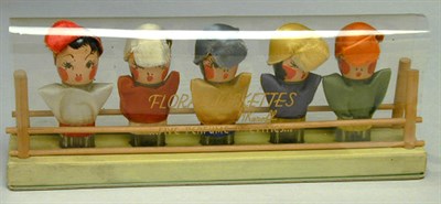 Lot 446 - Karoff Floral Jockettes 1937 With five flasks...