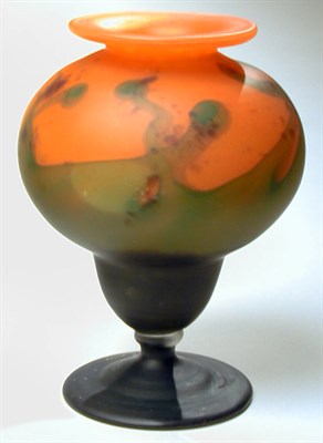Lot 292 - Schneider Internally Decorated Glass Vase Of...