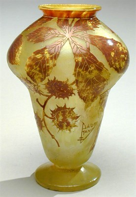 Lot 177 - Daum Nancy Cameo Glass Vase Of ovoid form, in...
